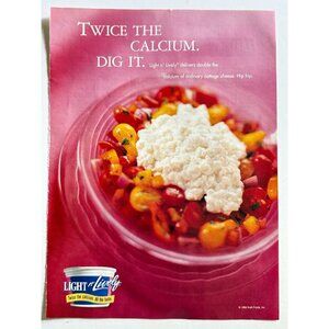 Vintage 1999 Light n Lively Cottage Cheese Kraft Foods Advertisement Print Ad